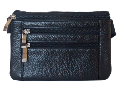 Кожаная поясная сумка Roana black (арт. 7007-01)