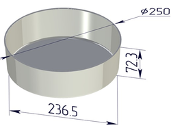 Форма для хлеба круглая 250х237х73 со съемным дном
