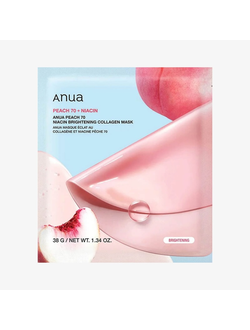 Осветляющая гидрогелевая маска с экстрактом персика Anua Peach Niacin Brightening Collagen Mask  Объём: 1 шт (28 мл)