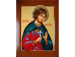 Христина (Кристина) Тирская, Святая мученица. Рукописная икона.