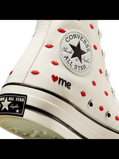 Converse Chuck Taylor Valentines Day белые высокие с губками