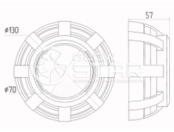 Бленда (маска) для линз №4 RANGE ROVER 3.0 дюйма, 1шт
