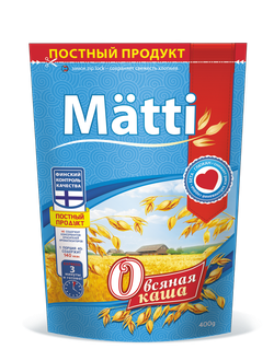 Matti каша быстрого приготовления 400г овсяная дой-пак