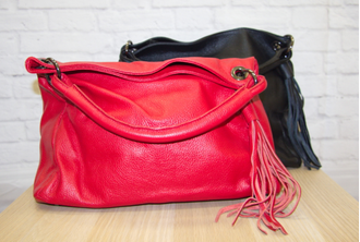 Сумка-мешок с декором-кисточкой