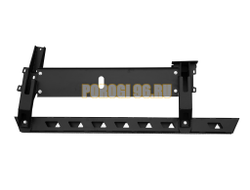 Силовые пороги на УАЗ Патриот 2014- с лифтом кузова. 2мм защита баков, крепление к раме, накладка из алюминия, возможность подъёма автомобиля домкратом. (05.320.01)