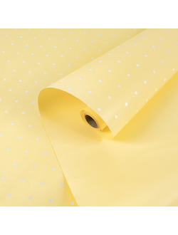 Пленка флористическая "Горошек мелкий" 57см*10м Кремовый ПР21/6