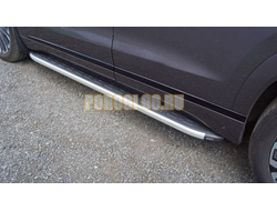 Пороги алюминиевые с пластиковой накладкой 1820 мм ТСС для Chery Tiggo 9 2024-
