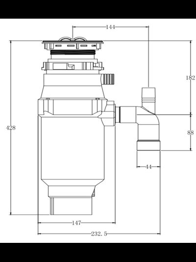 Измельчитель пищевых отходов D560-1L