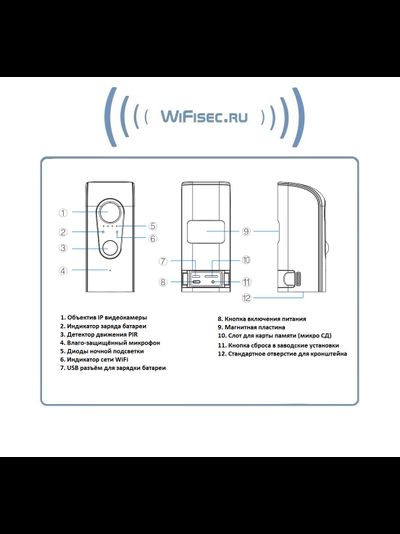 FreeCam, Всепогодная беспроводная WiFi видеокамера на аккумуляторе с DVR, HD 960p (до 90 дней) (Clever Dog)
