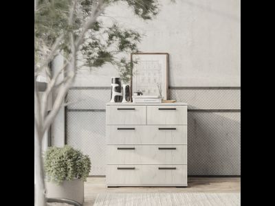 Комод Стандарт-5 NEW Дуб крафт белый, Ш800хГ460хВ829