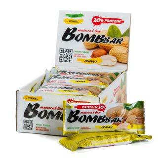 (BombBar) протеиновый батончик - (60 гр) - (арахис)