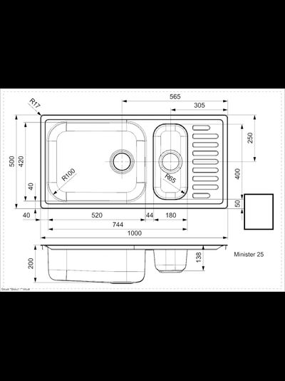 Мойка Reginox Minister R 25 OKG lux