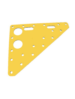 Фаловая дощечка грота Bainbridge B914 165x133x1.6мм золотая из анодированного алюминия