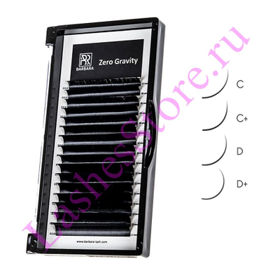 Ресницы чёрные BARBARA «ZERO GRAVITY - NEW» - MIX (16 линий)