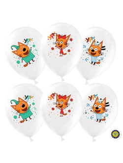 Воздушные шары "Три Кота" Белый