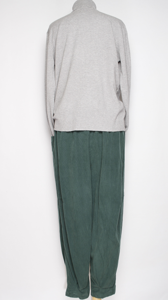 Брюки Бохо вельветовые "БАНАНЫ" малахит р.48-54