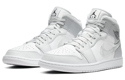 оригинальные кроссовки Nike Air Jordan 1 Mid Swoosh Logo - Grey Camo DC9035-100