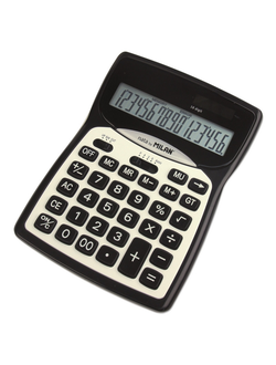 Настольный калькулятор Milan-152016BL 16-разрядный (черно-белый)