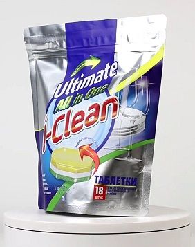 ROMAX  I-Clean Таблетки для посудомоечных машин (18шт) Streamtab Plus