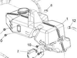 Масляный Бак оригинал BRP 519000340/519000251 для BRP LYNX/Ski-Doo 600 HO E-TEC (Oil Tank)