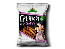 Гренки ржаные со вкусом Чеснока, ТМ Пенные Истории, в упаковке 75 гр