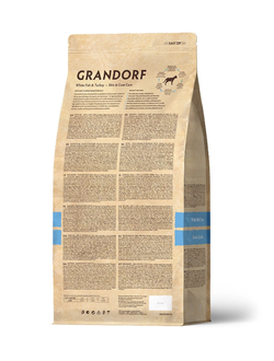 Grandorf (Грандорф) сухой корм для взрослых кошек Белая рыба с рисом, 2 кг