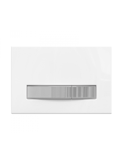 Кнопка BERGES для инсталляции АТОМ Line белая/хром глянец