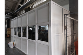 Перегородка с крышей для защиты от пыли высокоточного оборудования