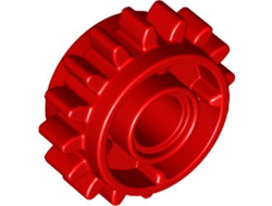 Technic, Gear 16 Tooth with Clutch on Both Sides, Red (18946 / 6100930)