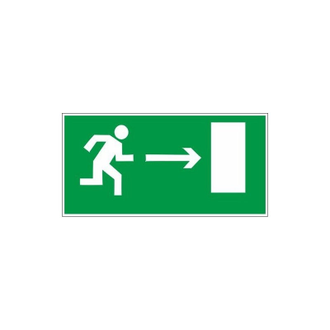 Знак безопасности E03 Направление к эвакуационным выходам направо, плёнка, 300х150