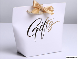 Пакет подарочный «Gifts» 21 х 17 х 7 см