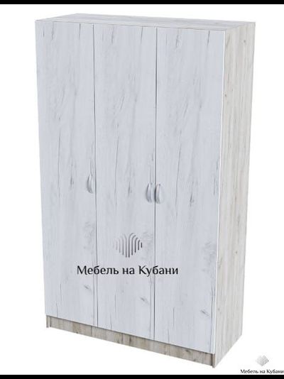 Бася (Басса) ШК 557 шкаф 3 ств Крафт белый/Крафт серый