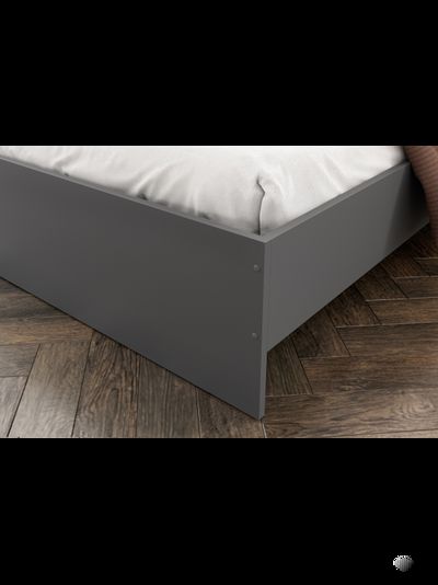 Денвер кровать двуспальная универсальная 1,6м Графит серый (без основания)