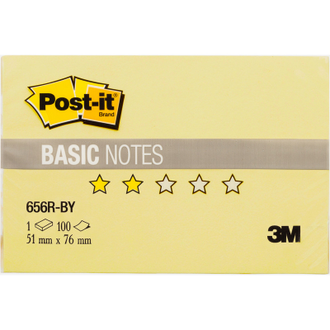 Блок-кубик Post-it Basic 656R-BY, 51х75, канареечный желтый (100 л)