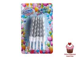 Набор свечей Серебряные, 10 шт