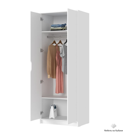 Руна ШК-02 Шкаф 2-х створчатый Белый/Белый