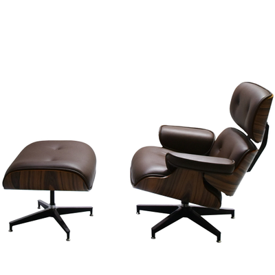 EAMES LOUNGE CHAIR и оттоманка EAMES LOUNGE CHAIR коричневые