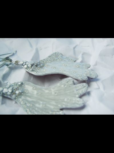 "Крылышки Облачной Феи", серьги в стиле фэнтези