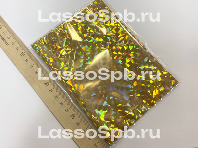 Трансферная поталь Золото Голография Мозаика 15 см х 1 м