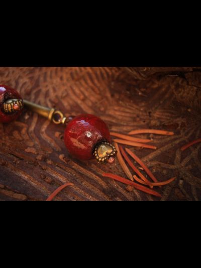 Серьги в стиле бохо "Сказка про волшебные лесные ягоды"