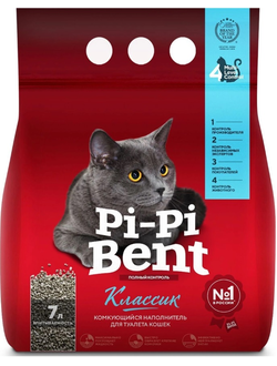 Наполнитель для кошек Pi-Pi-Bent Классик комкующийся 7 л