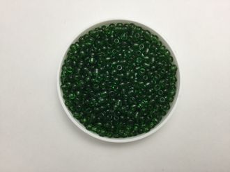 Зеленый матовый бисер