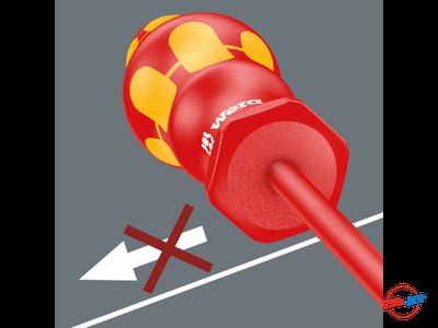 Диэлектрическая отвертка Phillips/шлиц WERA Kraftform Plus уменьшенный диаметр рабочего конца, 162 iS PH/S VDE, 2 х 100 мм WE-006456