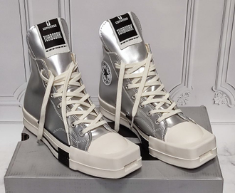 Rick Owens x Converse TURBODRK Chuck 70 High Silver Lacquer