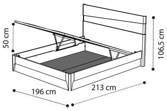 Кровать "Fold Luna" с п/м 180х200 см