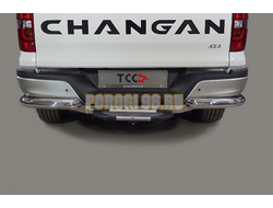 Защита задняя (уголки) 76,1 мм ТСС для Changan Hunter Plus 2023-
