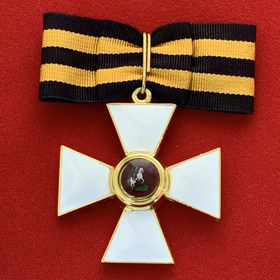 Орден Святого Георгия 3-й степени , с бантом из муаровой ленты. Полноразмерная копия LUX! Лот № 88.