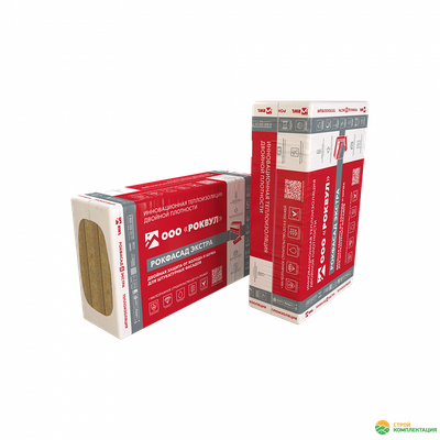 Утеплитель РОКВУЛ РОКФАСАД ЭКСТРА 1000х600х100 мм (3 шт; 0,18 куб.м.)