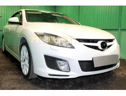 Защита радиатора Mazda 6 II (GH) 2007-2010 (Спорт) black PREMIUM