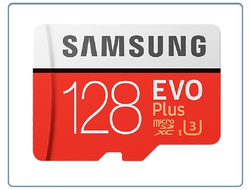 Карта памяти microSDXC UHS-I U3 SAMSUNG EVO PLUS 128 ГБ, 100 МБ/с, Class 10, MB-MC128GA/RU, 1 шт., переходник SD